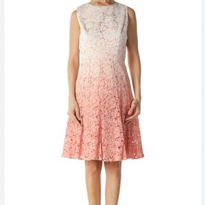 Trina Turk Eyelet pink and white ombré dress